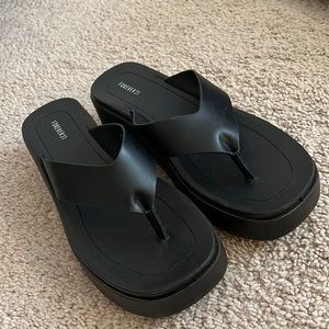 Forever 21 Platform Flip Flops, Size 8.5